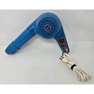 Vintage Sunbeam Pro-Aire 840 Hair Blow Dryer 1980s Blue Attachment 4 Settings